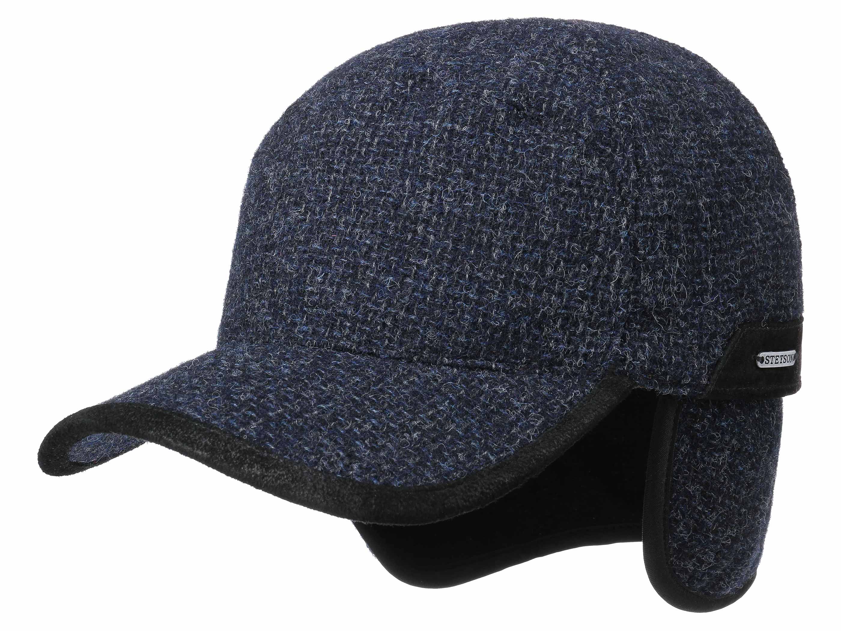 Stetson Baseball Cap EF Wool/Leather Schirmmütze mit Ohrenklappen